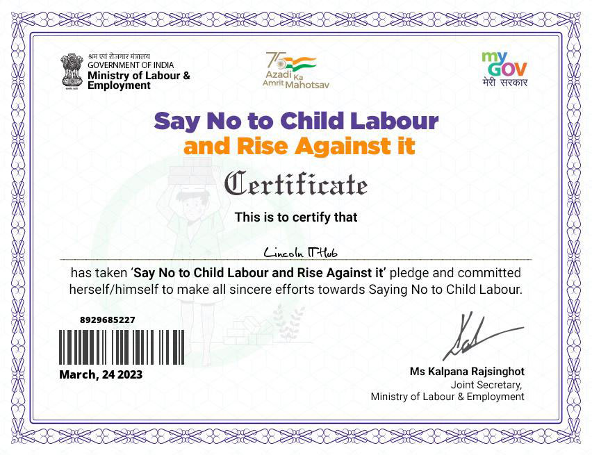 say no to child labour and rise against it